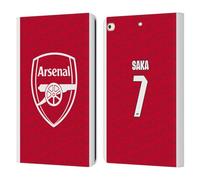 Head Case Designs Officially Licensed Arsenal FC Bukayo Saka 2025/26 Players Home Kit Leather Wallet Case Compatible With Apple iPad 9.7 2017 / iPad 9.7 2018