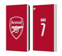 Head Case Designs Officially Licensed Arsenal FC Bukayo Saka 2025/26 Players Home Kit Leather Wallet Case Compatible With Apple iPad Air 2 (2014)