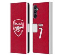 Head Case Designs Officially Licensed Arsenal FC Bukayo Saka 2025/26 Players Home Kit Leather Wallet Case Compatible With Samsung Galaxy A05s