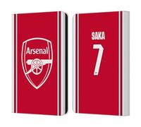 Head Case Designs Officially Licensed Arsenal FC Bukayo Saka 2026/27 Players Home Kit 1st Group Leather Wallet Case Compatible With Amazon Kindle Paperwhite 6