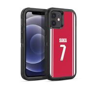 Head Case Designs Officially Licensed Arsenal FC Bukayo Saka 2026/27 Players Home Kit 1st Group Ultra-Armoured Shockproof Case [Military Grade] Compatible With Apple iPhone 12 / iPhone 12 Pro