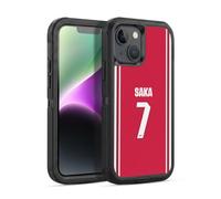 Head Case Designs Officially Licensed Arsenal FC Bukayo Saka 2026/27 Players Home Kit 1st Group Ultra-Armoured Shockproof Case [Military Grade Protection] Compatible With Apple iPhone 14