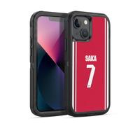 Head Case Designs Officially Licensed Arsenal FC Bukayo Saka 2026/27 Players Home Kit 1st Group Ultra-Armoured Shockproof Case [Military Grade Protection] Compatible With Apple iPhone 13