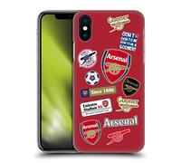 Head Case Designs Officially Licensed Arsenal FC Collage Logos Hard Back Case Compatible With Apple iPhone X/iPhone XS