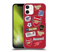 Head Case Designs Officially Licensed Arsenal FC Collage Logos Hard Back Case Compatible With Apple iPhone 12 Mini