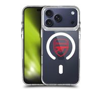 Head Case Designs Officially Licensed Arsenal FC Crest Gunners Logo Icon Shockproof Bumper Case [Military Grade Protection] Compatible with Apple iPhone 17 Pro Max and Compatible with MagSafe