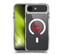 Head Case Designs Officially Licensed Arsenal FC Crest Gunners Logo Icon Shockproof Bumper Case [Military Grade Protection] Compatible with Apple iPhone 17 Air and Compatible with MagSafe