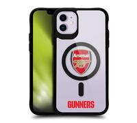 Head Case Designs Officially Licensed Arsenal FC Crest Logo Icon Black Shockproof Bumper Case [Military Grade Protection] Compatible with Apple iPhone 11 and Compatible with MagSafe