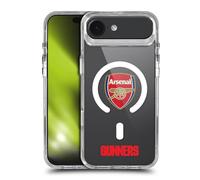 Head Case Designs Officially Licensed Arsenal FC Crest Logo Icon Shockproof Bumper Case [Military Grade Protection] Compatible with Apple iPhone 17 Air and Compatible with MagSafe