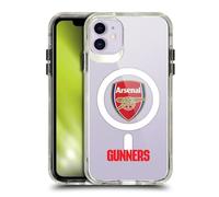 Head Case Designs Officially Licensed Arsenal FC Crest Logo Icon Shockproof Bumper Case [Military Grade Protection] Compatible with Apple iPhone 11 and Compatible with MagSafe