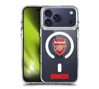 Head Case Designs Officially Licensed Arsenal FC Crest Logo Icon Shockproof Bumper Case [Military Grade Protection] Compatible with Apple iPhone 17 Pro Max and Compatible with MagSafe