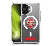 Head Case Designs Officially Licensed Arsenal FC Crest Logo Icon Shockproof Bumper Case [Military Grade Protection] Compatible with Apple iPhone 17 and Compatible with MagSafe