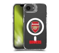 Head Case Designs Officially Licensed Arsenal FC Crest Logo Icon Shockproof Bumper Case [Military Grade Protection] Compatible with Apple iPhone 16e / Apple iPhone 17e and Compatible with MagSafe