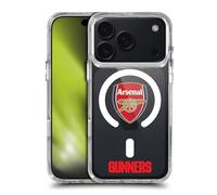Head Case Designs Officially Licensed Arsenal FC Crest Logo Icon Shockproof Bumper Case [Military Grade Protection] Compatible with Apple iPhone 17 Pro and Compatible with MagSafe