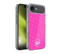 Head Case Designs Officially Licensed Arsenal FC Crest Patterns Pink Soft Gel Case for Apple iPhone 17 Air