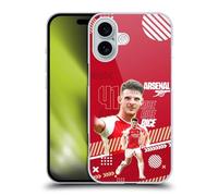 Head Case Designs Officially Licensed Arsenal FC Declan Rice 2023/24 First Team Hard Back Case Compatible With Apple iPhone 16