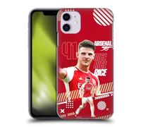 Head Case Designs Officially Licensed Arsenal FC Declan Rice 2023/24 First Team Hard Back Case Compatible With Apple iPhone 11