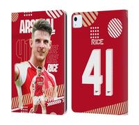 Head Case Designs Officially Licensed Arsenal FC Declan Rice 2023/24 First Team Leather Wallet Case Compatible With Apple iPad Air 11 2020/2022/2024/2025