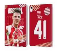 Head Case Designs Officially Licensed Arsenal FC Declan Rice 2023/24 First Team Leather Wallet Case Compatible With Apple iPad 10.9 (2022/2025)