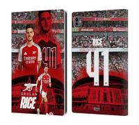 Head Case Designs Officially Licensed Arsenal FC Declan Rice 2024/25 First Team Leather Wallet Case Compatible With Apple iPad Pro 11 M4/M5 2024/2025
