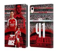 Head Case Designs Officially Licensed Arsenal FC Declan Rice 2024/25 First Team Leather Wallet Case Compatible With Apple iPad mini (2021/2024)