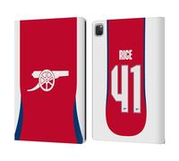 Head Case Designs Officially Licensed Arsenal FC Declan Rice 2024/25 Players Home Kit Leather Wallet Case Compatible With Apple iPad Pro 12.9 2020/2021/2022