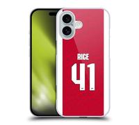 Head Case Designs Officially Licensed Arsenal FC Declan Rice 2025/26 Players Home Kit Hard Back Case Compatible With Apple iPhone 16