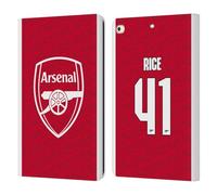 Head Case Designs Officially Licensed Arsenal FC Declan Rice 2025/26 Players Home Kit Leather Wallet Case Compatible With Apple iPad 9.7 2017 / iPad 9.7 2018