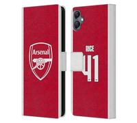 Head Case Designs Officially Licensed Arsenal FC Declan Rice 2025/26 Players Home Kit Leather Wallet Case Compatible With Samsung Galaxy A05