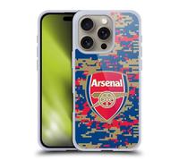 Head Case Designs Officially Licensed Arsenal FC Digital Camouflage Crest Patterns Soft Gel Case Compatible With Apple iPhone 16 Pro