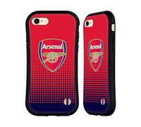 Head Case Designs Officially Licensed Arsenal FC Fade Crest 2 Hybrid Case Compatible With Apple iPhone 7/8 / SE 2020 & 2022