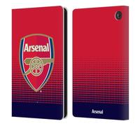 Head Case Designs Officially Licensed Arsenal FC Fade Crest 2 Leather Wallet Case Compatible With Amazon Fire 7 2022