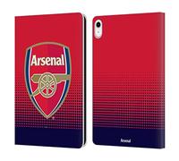 Head Case Designs Officially Licensed Arsenal FC Fade Crest 2 Leather Wallet Case Compatible With Apple iPad 10.9 (2022/2025)