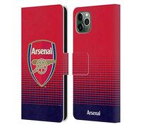 Head Case Designs Officially Licensed Arsenal FC Fade Crest 2 Leather Wallet Case Compatible With Apple iPhone 11 Pro Max