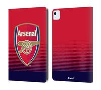 Head Case Designs Officially Licensed Arsenal FC Fade Crest 2 Leather Wallet Case Compatible With Apple iPad Air 11 2020/2022/2024/2025
