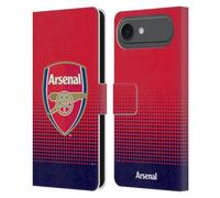 Head Case Designs Officially Licensed Arsenal FC Fade Crest 2 Leather Wallet Case Compatible With Apple iPhone 17 Air