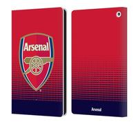 Head Case Designs Officially Licensed Arsenal FC Fade Crest 2 Leather Wallet Case Compatible With Fire HD 8/Fire HD 8 Plus 2020