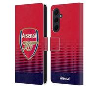 Head Case Designs Officially Licensed Arsenal FC Fade Crest 2 Leather Wallet Case Compatible With Samsung Galaxy A35 5G