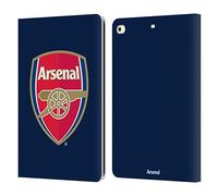 Head Case Designs Officially Licensed Arsenal FC Full Colour Blue Crest 2 Leather Wallet Case Compatible With Apple iPad 9.7 2017 / iPad 9.7 2018