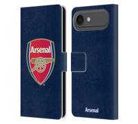 Head Case Designs Officially Licensed Arsenal FC Full Colour Blue Crest 2 Leather Wallet Case Compatible With Apple iPhone 17 Air