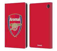 Head Case Designs Officially Licensed Arsenal FC Full Colour Red Crest 2 Leather Wallet Case Compatible With Amazon Fire 7 2022
