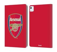 Head Case Designs Officially Licensed Arsenal FC Full Colour Red Crest 2 Leather Wallet Case Compatible With Apple iPad Air 11 2020/2022/2024/2025