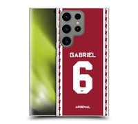 Head Case Designs Officially Licensed Arsenal FC Gabriel Magalhães 2022/23 Players Home Kit Hard Back Case Compatible With Samsung Galaxy S24 Ultra 5G