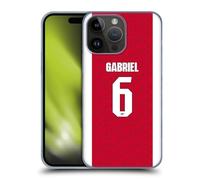 Head Case Designs Officially Licensed Arsenal FC Gabriel Magalhães 2025/26 Players Home Kit Hard Back Case Compatible With Apple iPhone 15 Pro Max