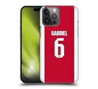 Head Case Designs Officially Licensed Arsenal FC Gabriel Magalhães 2025/26 Players Home Kit Hard Back Case Compatible With Apple iPhone 14 Pro Max