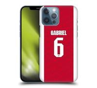 Head Case Designs Officially Licensed Arsenal FC Gabriel Magalhães 2025/26 Players Home Kit Hard Back Case Compatible With Apple iPhone 13 Pro Max