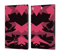 Head Case Designs Officially Licensed Arsenal FC Geometric Pink Crest and Gunners Logo Leather Wallet Case Compatible With Apple iPad 10.2 2019/2020/2021