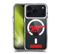 Head Case Designs Officially Licensed Arsenal FC Gunners Oversized Logo Icon Shockproof Bumper Case [Military Grade Protection] Compatible with Apple iPhone 17 Pro and Compatible with MagSafe