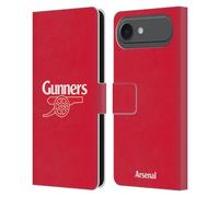 Head Case Designs Officially Licensed Arsenal FC Gunners Red Crest 2 Leather Wallet Case Compatible With Apple iPhone 17 Air