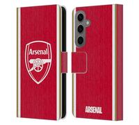 Head Case Designs Officially Licensed Arsenal FC Home 2023/24 Crest Kit Leather Wallet Case Compatible With Samsung Galaxy S25